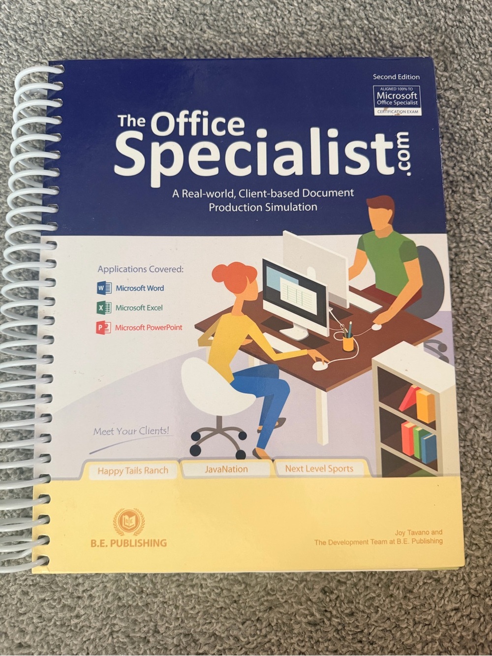 Microsoft The Office Specialist Workbook – Blue & Yellow Cover